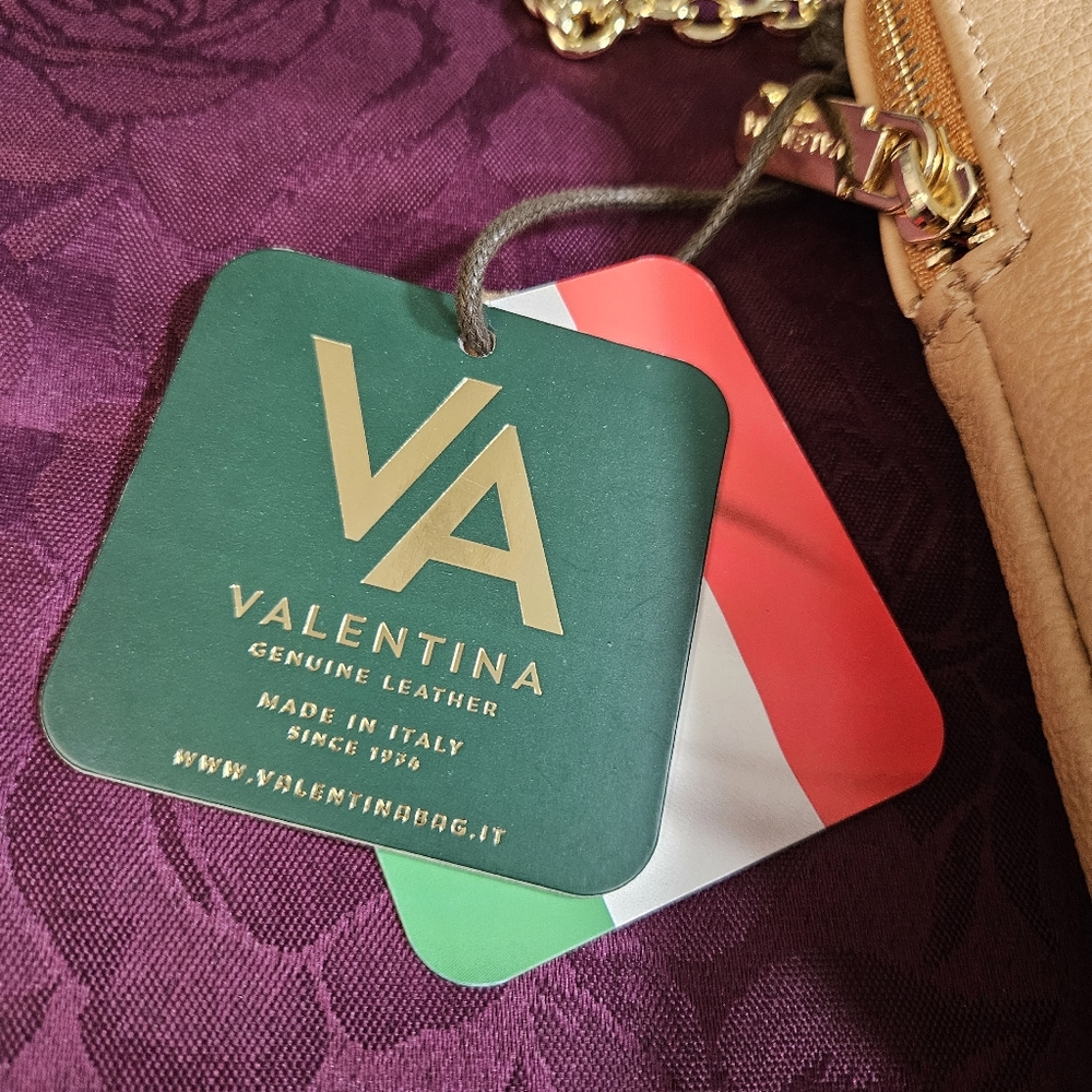Valentina Pebble Leather Crossbody Phone Case Purse NWT - Picture 11 of 13